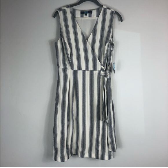 NWT Eva Franco Caroline dress in black and white stripes - Picture 1 of 9